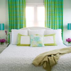 Vibrant Accents Energize Chic Bedroom