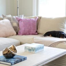 Cozy Living Room Boasts Soft, Calming Tones