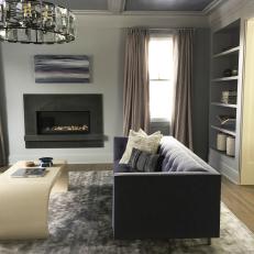 Sophisticated Living Room Features Shades of Gray