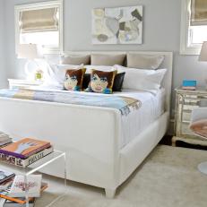 Sleek, Stylish Furnishings Fill Gray Bedroom