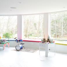 Modern White Playroom Is Bright, Fresh