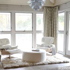 Master Bedroom Seating Area Features Eames Chairs