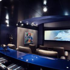 Bar Area in Home Theater Room