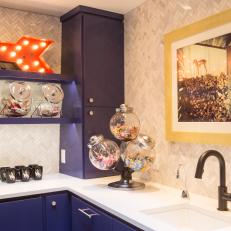 Multicolored Eclectic Kitchen With Candy Jars