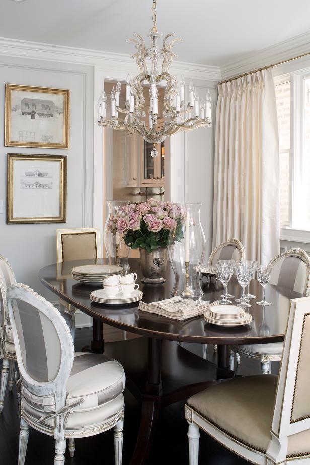 Elegant Dining Room With Feminine Flair | HGTV