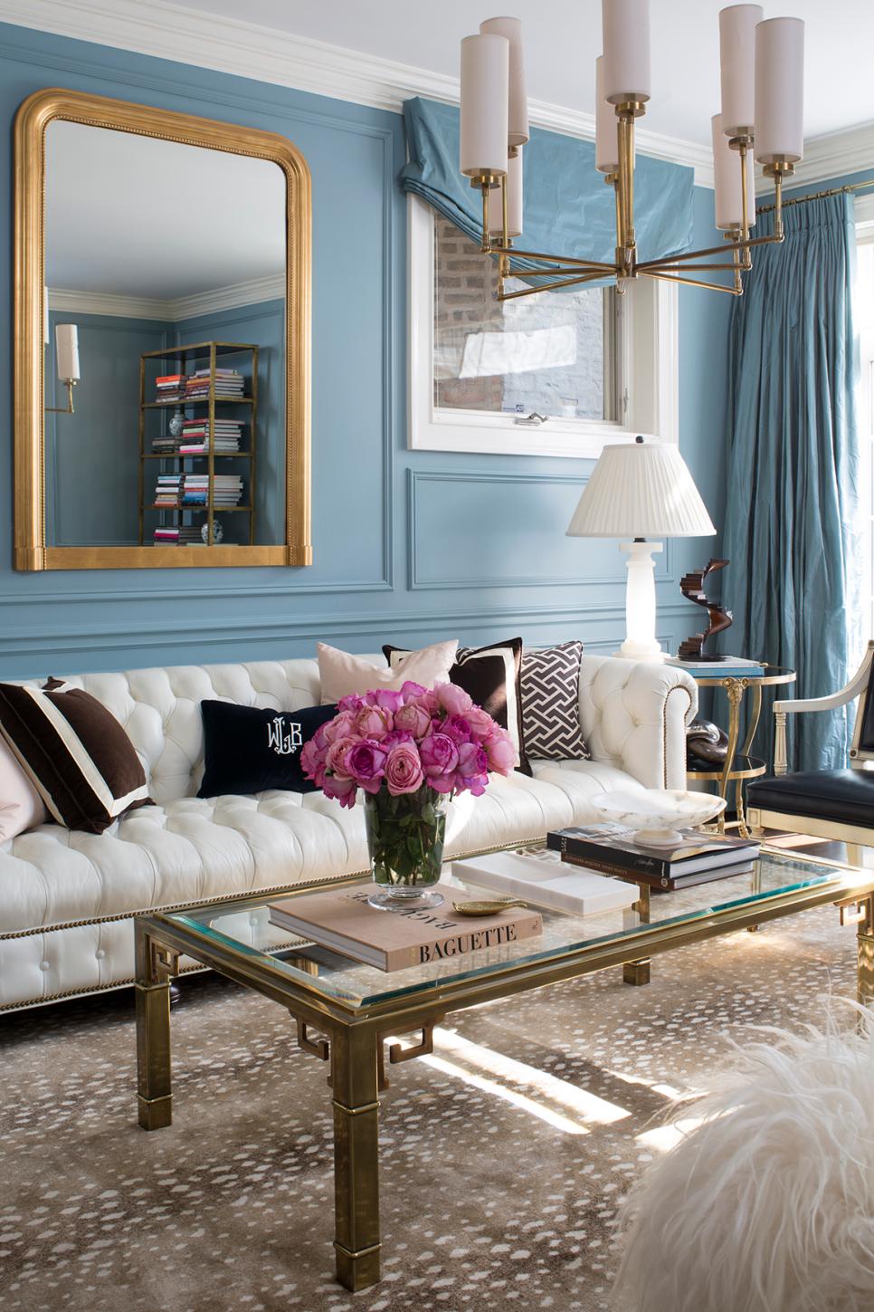 Formal Living Room in Dusty Blue HGTV