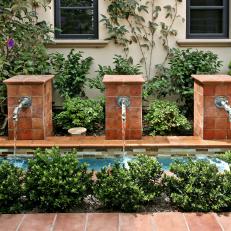 Dual Courtyard Fountains