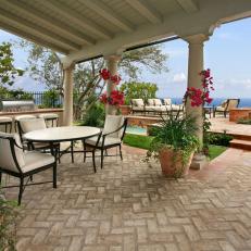 Covered Loggia With Ocean Views