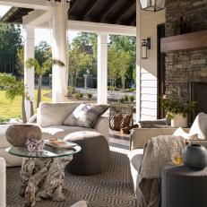 Outdoor Lounge at Lakefront Home