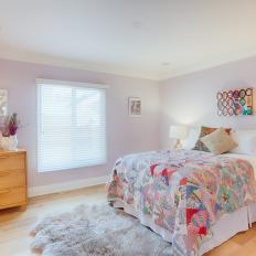 Purple Country Bedroom With Quilt