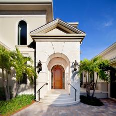 Arched Entry to Mediterranean Home