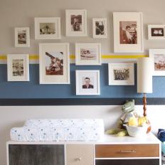 Changing Table and Vintage Photo Gallery Wall
