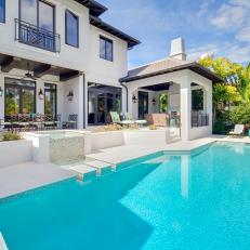 Swimming Pool Featured in Backyard of Florida Home