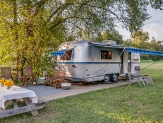 Airstream Trailer With Awning