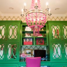Pink and Green Office