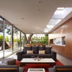 Modern Living and Dining Room With Open Concept Design