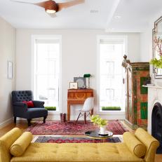 Eye-Catching Entry Boasts Eclectic Furnishings
