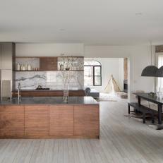 Neutral Modern Kitchen and Dining Room