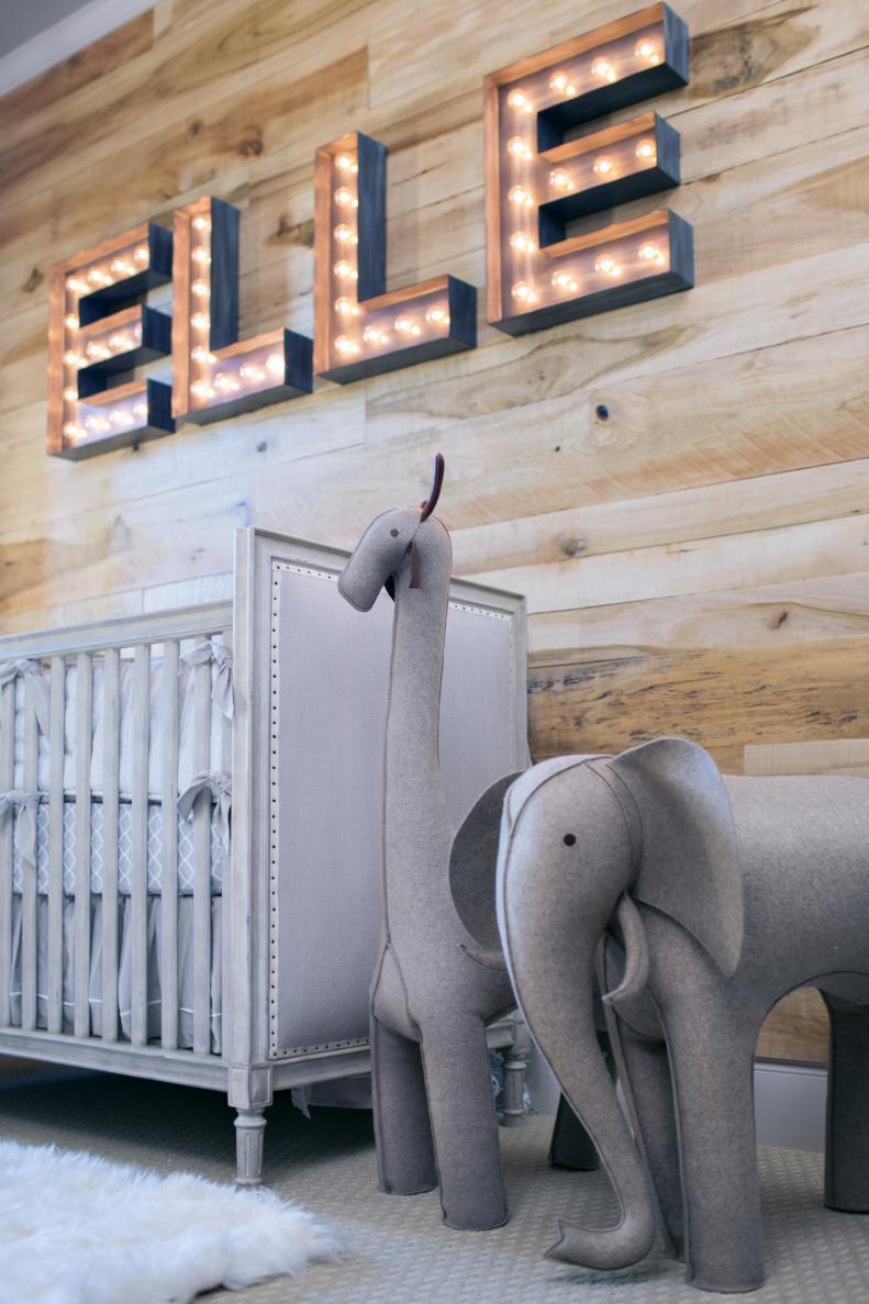 Rustic Nursery With Elephant