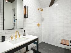 White Bathroom With Subway Tile