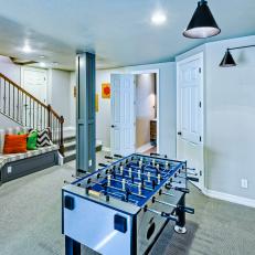 Neutral Game Room With Foosball Table