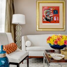 Pops of Color Boost Living Room's Appeal