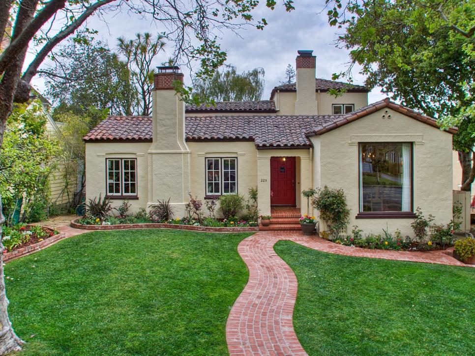 Winding Brick Walkway