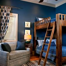 Classic Boy's Bedroom With Bunk Beds