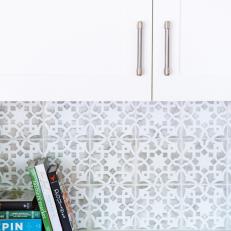 Graphic Tile Kitchen Backsplash
