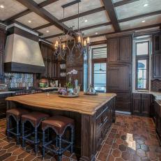 Brown Mediterranean Kitchen Photos Hgtv Kitchen Waterfront Mansion Featured In Kourtney And Kim Take Miami