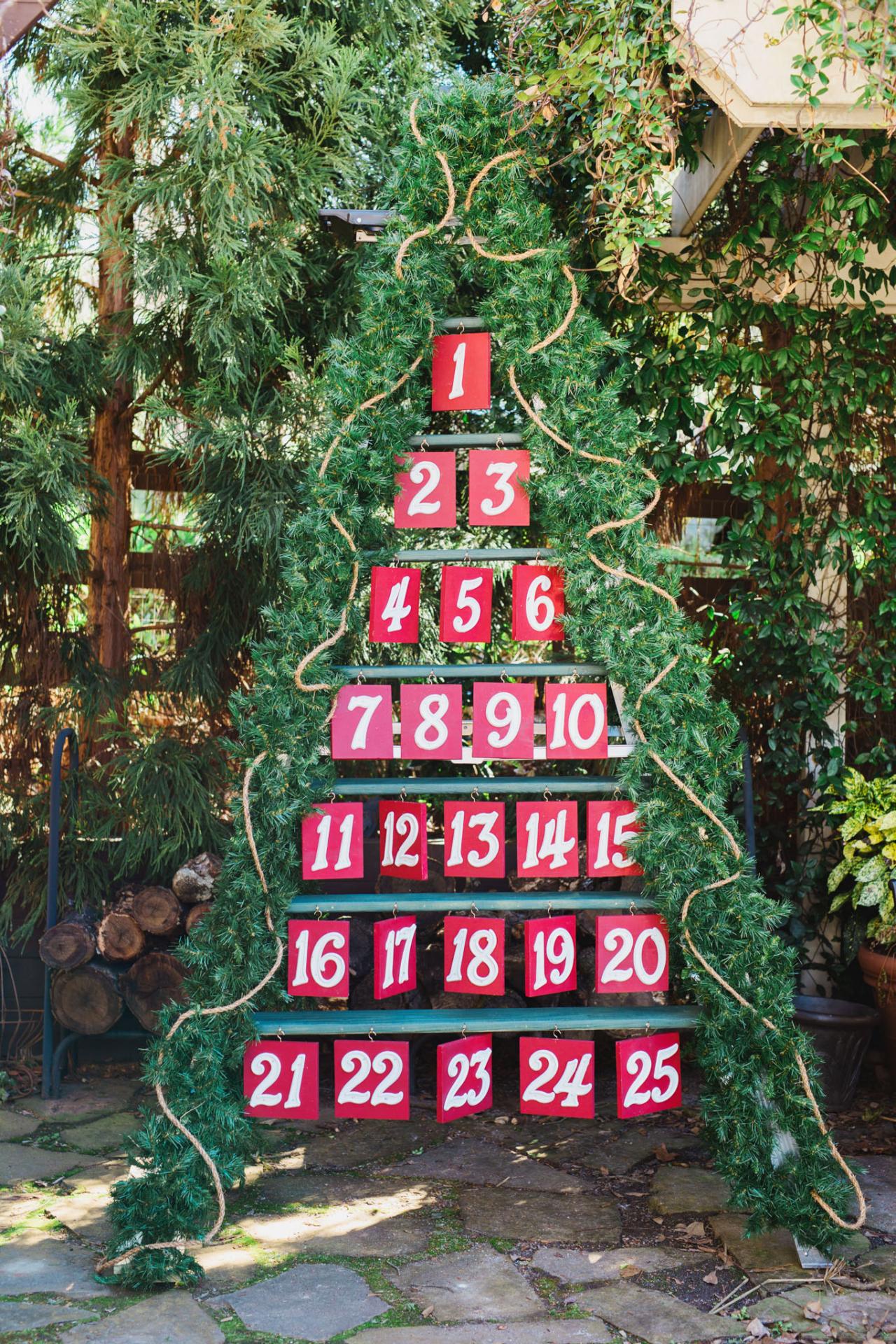 Make A DIY Advent Calendar With A Ladder HGTV Make A DIY Advent Calendar With A Ladder HGTV