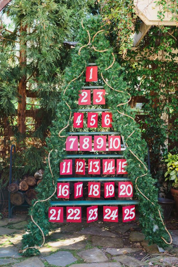 Outdoor Advent Calendar Ladder