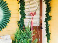 Traditional holiday door decor gets a playful upgrade with this charming DIY aluminum gingerbread man that resembles everyone's favorite seasonal treat.