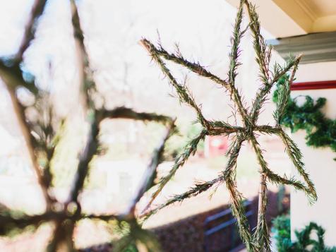 How to Make Hanging Rosemary-Wrapped Snowflakes