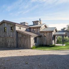 Weathered Wood, Metal Roof Add Rustic Touch to Farmhouse