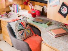Contemporary Colorful Dorm Desk 