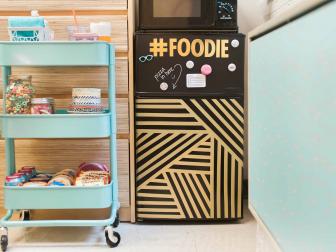 Dorm Room Mini Refrigerator and Food Storage 