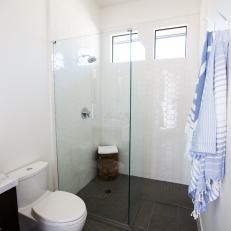 Modern, Hexagonal Pattern Tiles Add Modern Touch to Bathroom 