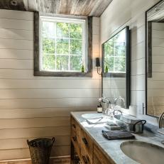 Rustic-Style Bathroom With Reclaimed Wood