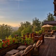 Back Deck With Mountain View