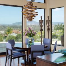 Contemporary Dining Room With a View
