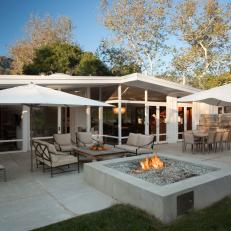 Back Patio With Fire Pit & Lounge Seating