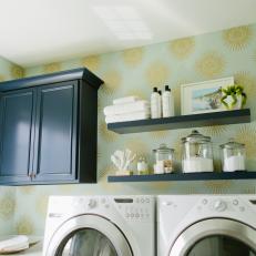 Transitional Laundry Room With Plenty of Storage