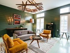Midcentury Modern Clubhouse With Rustic Inspiration 