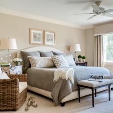 Neutral Master Bedroom is Calming, Inviting