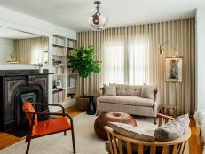 Neutral Living Room is Eclectic, Comfy