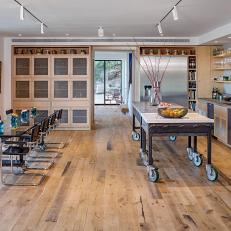 Contemporary Eat-In Kitchen Boasts Industrial Flair