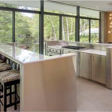 Open Concept Kitchen has Beautiful River Views