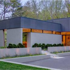 Modern Gray Home Set in Connecticut Woods