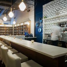 Contemporary Wine Bar Features Sleek Finishes